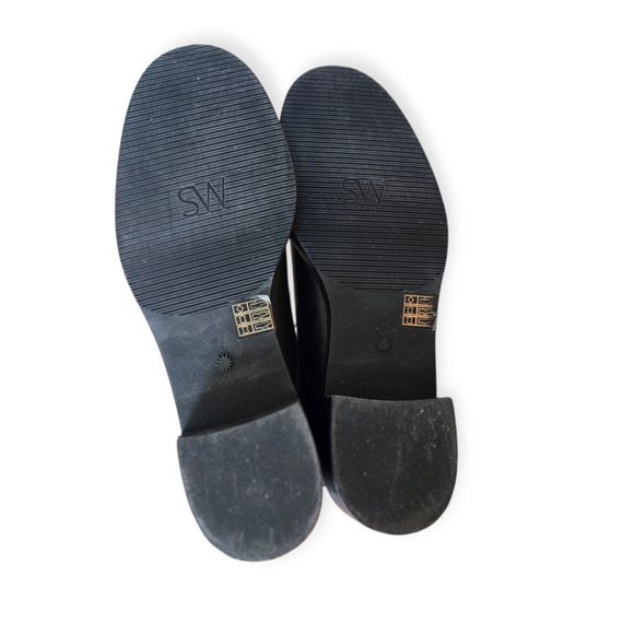 Stuart Weitzman Black Crystal Sondra Shine Smooth Calf Leather Bootie Size 7.5 - Picture 8 of 12